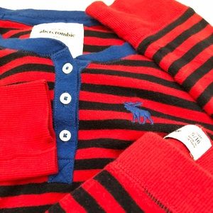 Long sleeve striped pajama set